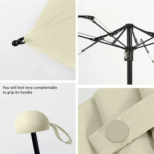 BAODINI Travel Essentials Mini Umbrella for Purse With Case Small Compact UV Sun Protection Lightweight Tiny Pocket Manual Open Close Umbrella for Women Kids and Men Fit Purse Backpack - 6