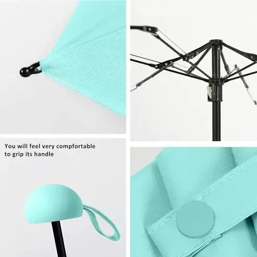 BAODINI Travel Essentials Mini Umbrella for Purse With Case Small Compact UV Sun Protection Lightweight Tiny Pocket Manual Open Close Umbrella for Women Kids and Men Fit Purse Backpack - 6