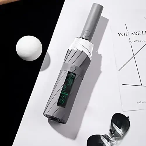 BAODINI Windproof Compact Rain Umbrella for Travel 42/46 Inch Premium Fabric Auto Open Perfect for Purse and Backpack Portable Umbrella for Women and Men - 5