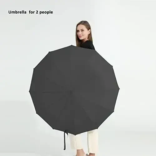 BAODINI Windproof Compact Rain Umbrella for Travel 42/46 Inch Premium Fabric Auto Open Perfect for Purse and Backpack Portable Umbrella for Women and Men - 4