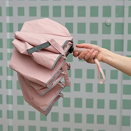 BAODINI Windproof Compact Rain Umbrella for Travel 42/46 Inch Premium Fabric Auto Open Perfect for Purse and Backpack Portable Umbrella for Women and Men - 5