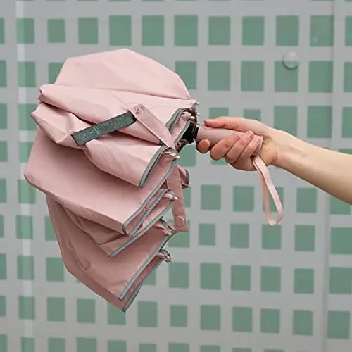 BAODINI Windproof Compact Rain Umbrella for Travel 42/46 Inch Premium Fabric Auto Open Perfect for Purse and Backpack Portable Umbrella for Women and Men - 5