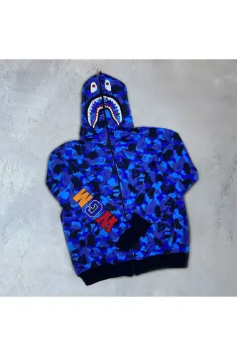 Bape Unisex Hırka-Mavi 