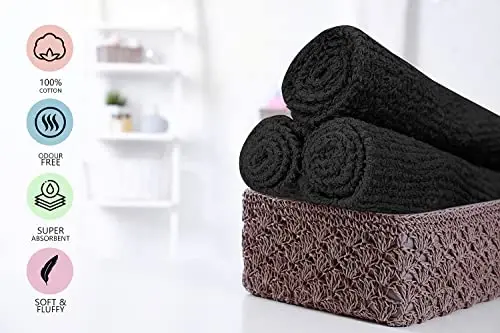 Bar Mop Grey Ribbed 16x19 Pack of 24, 100% Cotton Absorbent Kitchen Towel Dish Towels and Dishcloths Towels Sets Washcloth Restaurant Cleaning Rags Towel - 3