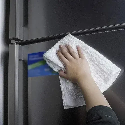 Bar Mop White Ribbed 16x19 Pack of 24, 100% Cotton Absorbent Oshxona Sochig'i Idish Sochiqlari va Idish Yuvish Matolari Sochiqlar To'plami Yuz Sochig'i Restoran Tozalash Latta Sochiq - 5