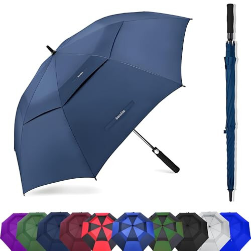 Baraida Golf Umbrella Large 62/68/72 Inch, Extra Large Oversize Double Canopy Vented Windproof Waterproof Umbrella, Automatic Open Golf Umbrella for Men and Women and Family. - 1