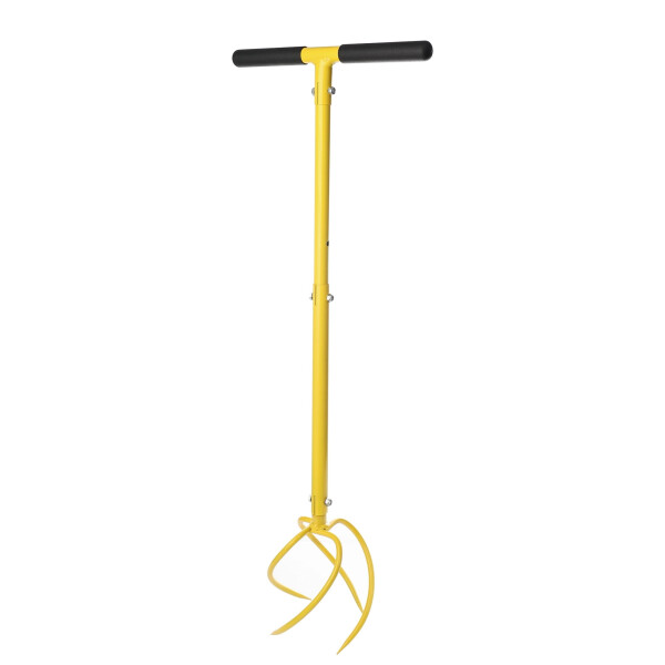 BARAYSTUS Garden hand tiller Cultivator tiller Soil Lossener Lawn，garden bed and plant box cultivator, Garden Tools.-YELLOW - BARAYSTUS