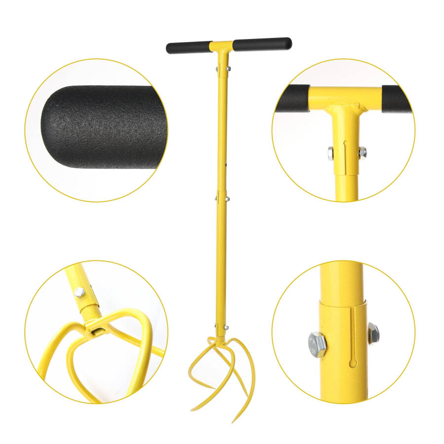 BARAYSTUS Garden hand tiller Cultivator tiller Soil Lossener Lawn, garden bed and plant box cultivator, Garden Tools. - 3