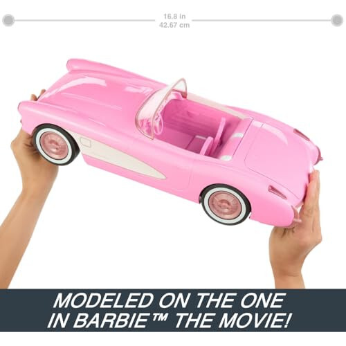 Barbie Filmi'nden Hot Wheels Barbie RC Corvette, Tam Fonksiyonlu Uzaktan Kumandalı Oyuncak Araba 2 Barbie Bebek İçin - 3