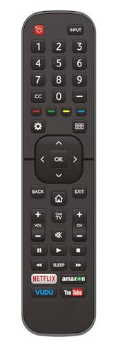 Barcha Hisense TV uchun Universal masofadan boshqarish pulti - Barcha Hisense 4K LED HD UHD Smart TV bilan mos keladi - O'rnatish talab qilinmaydi - 3