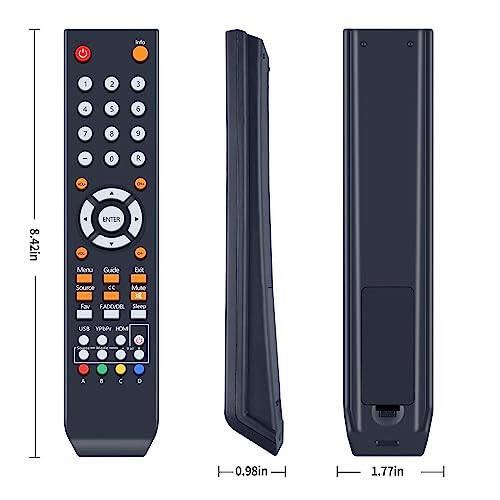 Barcha Sceptre TV LED LCD HDTV uchun universal masofaviy boshqarish pulti almashinuvi - dasturlash yoki sozlash talab qilinmaydi - 7