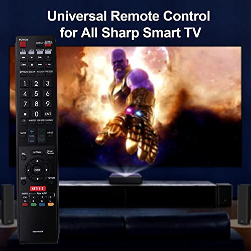 Barcha Sharp brendi televizorlari, Smart TV, Aquos TV uchun yangi universal televizor masofadan boshqarish pulti - 6