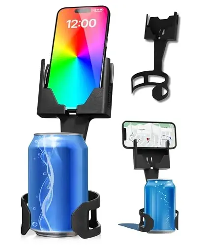 Bardak Tutucu Telefon Tutucu, Bardak Tutucu Telefon Montajı, Araba ve Kamyonunuz İçin Telefon Tutucular, Araba İçin Bardak Telefon Tutucu, Akıllı Telefonlar, iPhone 16, Google, Samsung, Cep Telefonu Araba Montajı, Araba Aksesuarları (Siyah) - 2