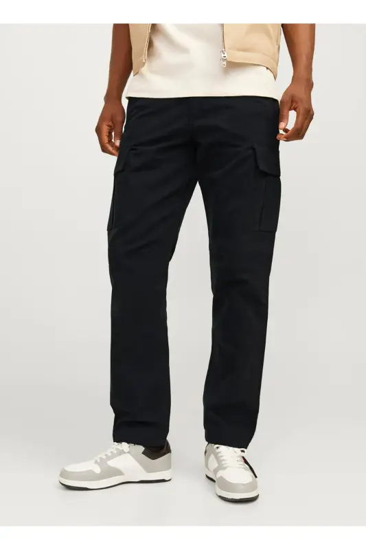 Lastikli Paça Siyah Erkek Kargo Pantolon 12258150_JPSTKANE BARKLEY CARGO PAN - Black - 1