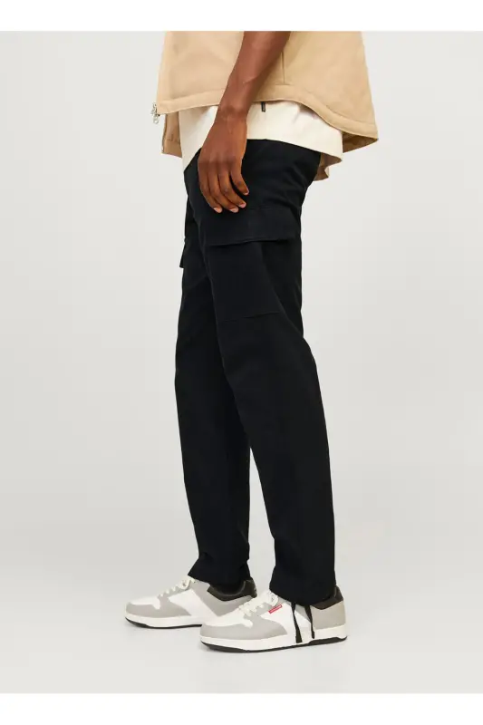 Lastikli Paça Siyah Erkek Kargo Pantolon 12258150_JPSTKANE BARKLEY CARGO PAN - Black - 2