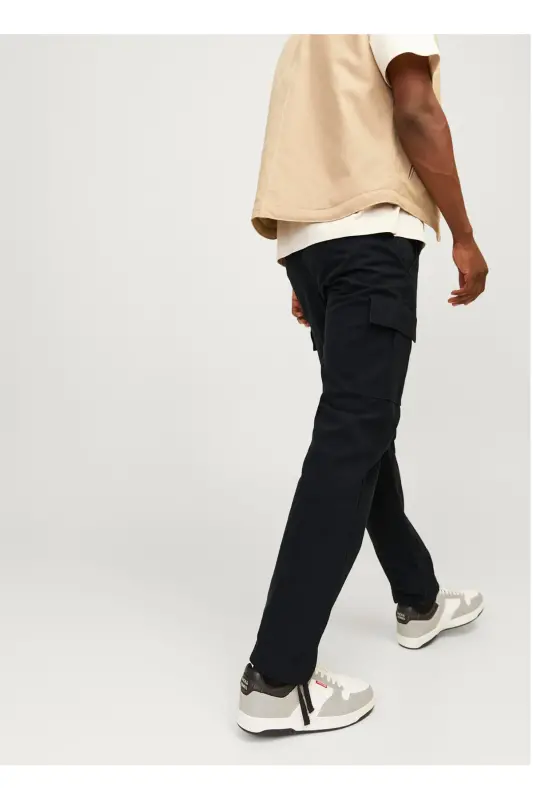 Lastikli Paça Siyah Erkek Kargo Pantolon 12258150_JPSTKANE BARKLEY CARGO PAN - Black - 3