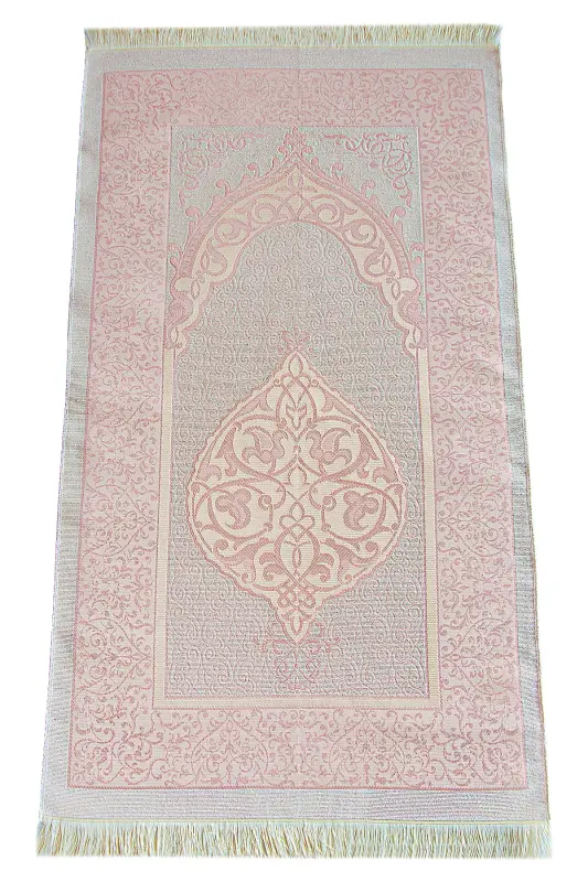 Бархатная книга Ясин-и Шариф Тасбих Набор молитвенных ковриков Розовый - 5