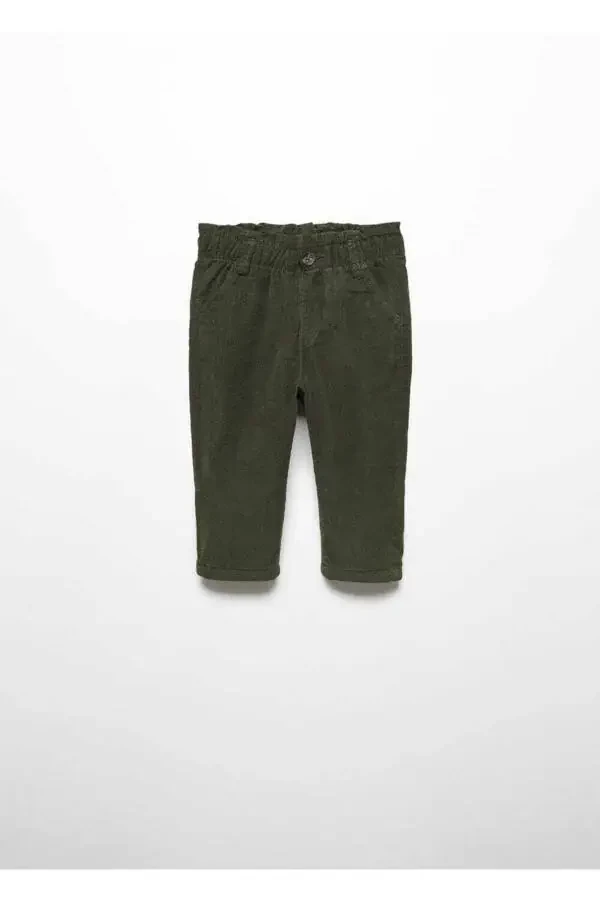 Бархатные брюки paper bag со шнурками - 2