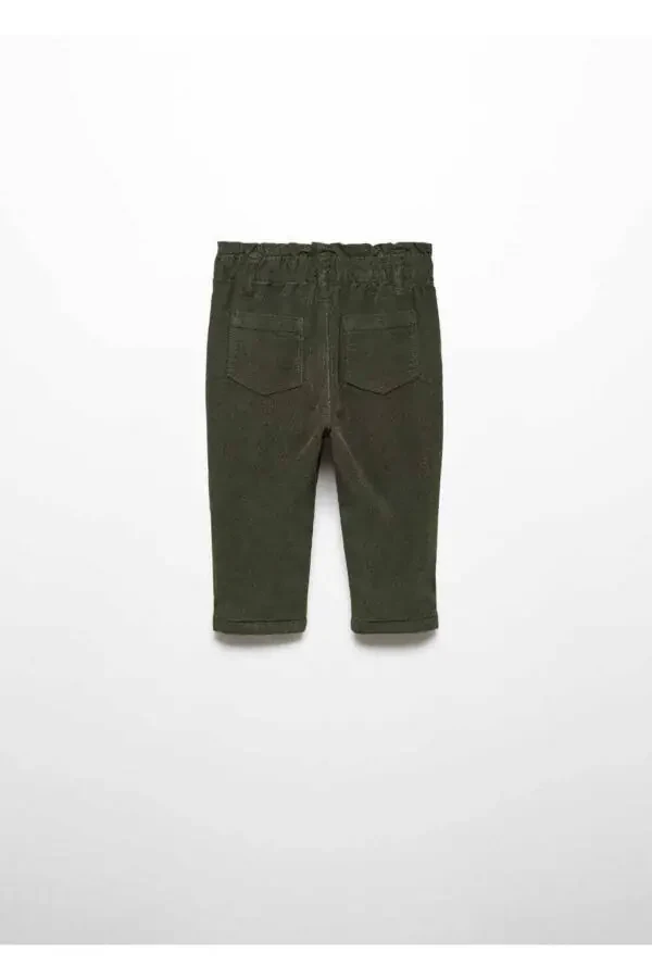 Бархатные брюки paper bag со шнурками - 3