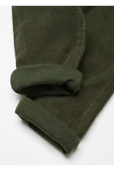 Бархатные брюки paper bag со шнурками - 4