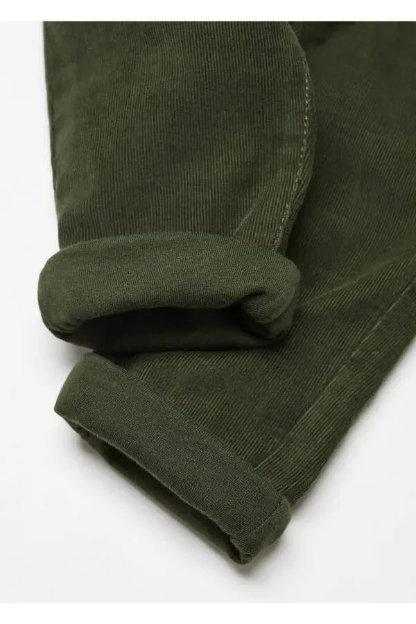 Бархатные брюки paper bag со шнурками - 4