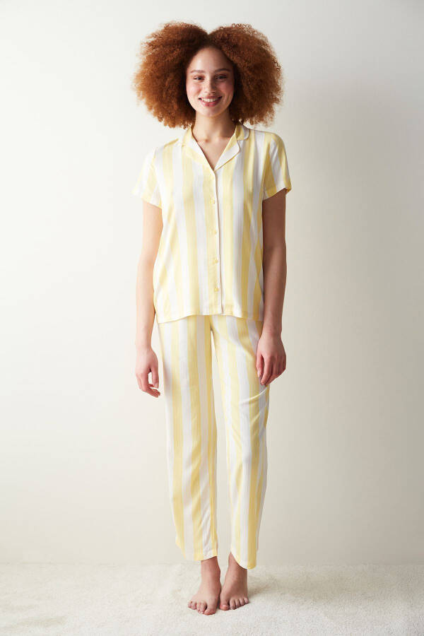 Base Spring Yellow Shirt and Pants Pajama Set - 13