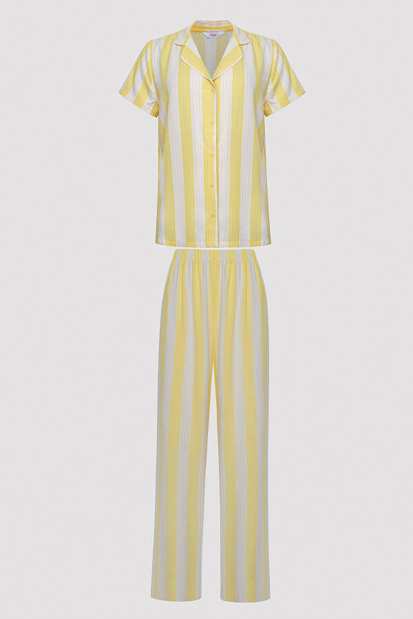 Base Spring Yellow Shirt and Pants Pajama Set - 6