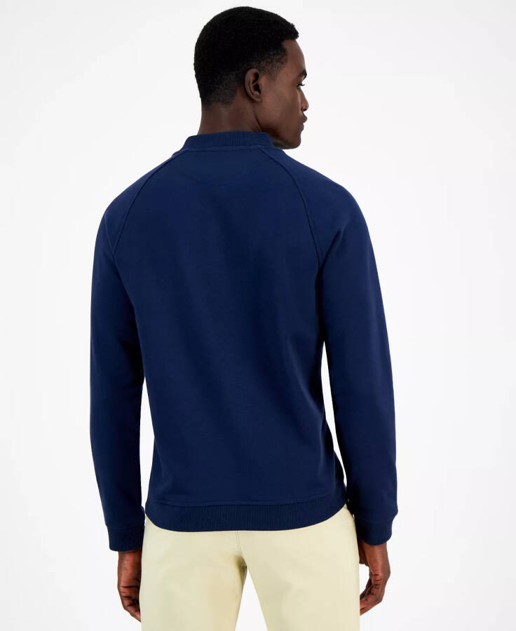 Baseball-Collar Long Sleeve Quarter-Snap Pullover Neo Navy - 2