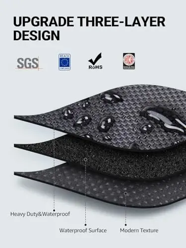 BASENOR 6PCS Floor Mats for Tesla Model 3 All-Weather Full Set Mats Anti-Slip Cargo Liner 3D Rear Cargo Tray Trunk Mat Car Mats Custom Fit Model 3 Accessories 2021-2023 - 6