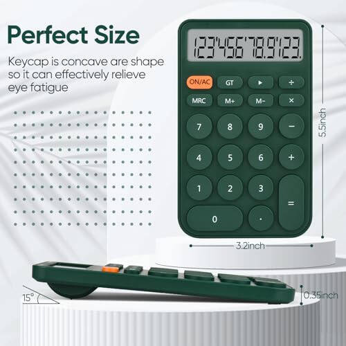 Basic 4 Function Calculator for Students and Office: Small, Portable, and Easy-to-use - Suitable for School and Office Essentials - 3