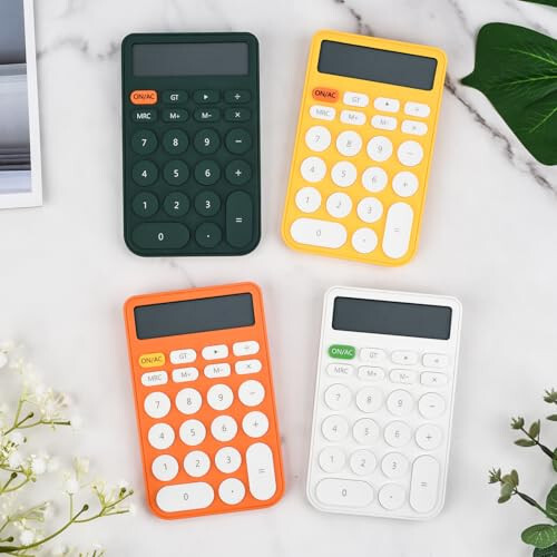 Basic 4 Function Calculator for Students and Office: Small, Portable, and Easy-to-use - Suitable for School and Office Essentials - 7