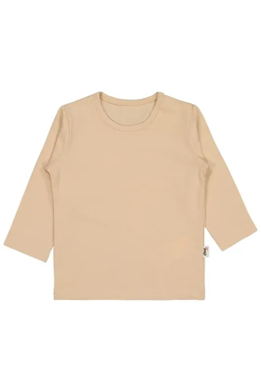 Basic 6-18 Ay Sweatshirt - Kahverengi 6-9 Ay-Sütlü Kahve - CIVIL BABY