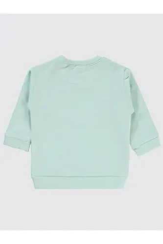 Basic Arma Etiketli 6-18 Ay Sweatshirt - Yeşil 12-18 Ay - Mint - CIVIL BABY (1)