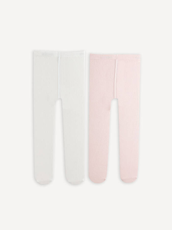 Basic Baby Girl Tights 2 Pack - 7