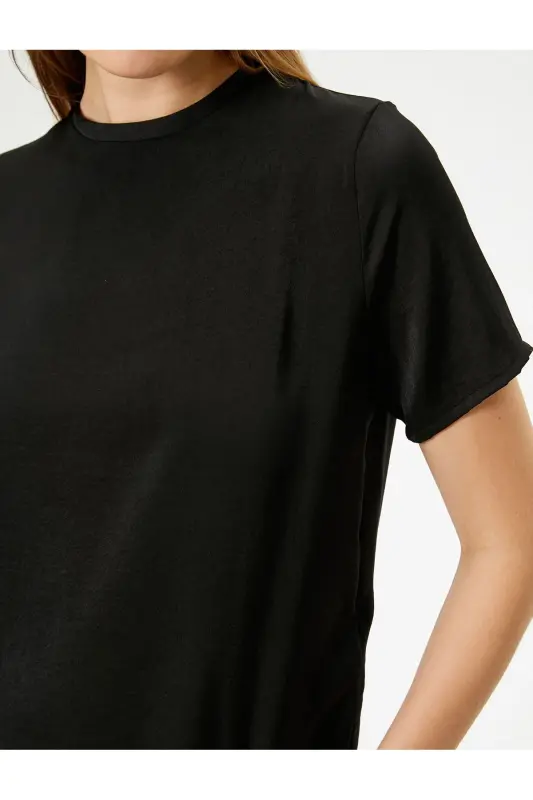 Basic Blouse Aerobic Satin Fabric Short Sleeve Bicycle - 5