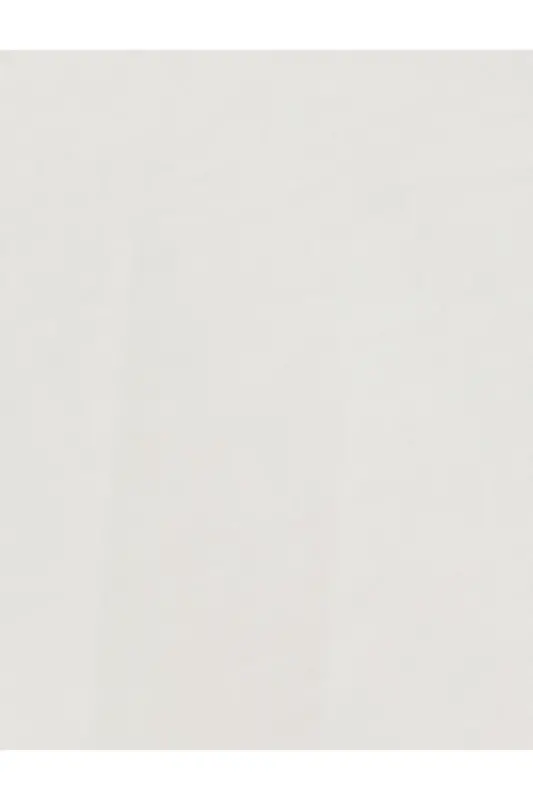 Basic Bluz Aerobin Saten Kumaş Kısa Kollu Bisiklet Yaka Rahat Kalıp-Kırık Beyaz - 6