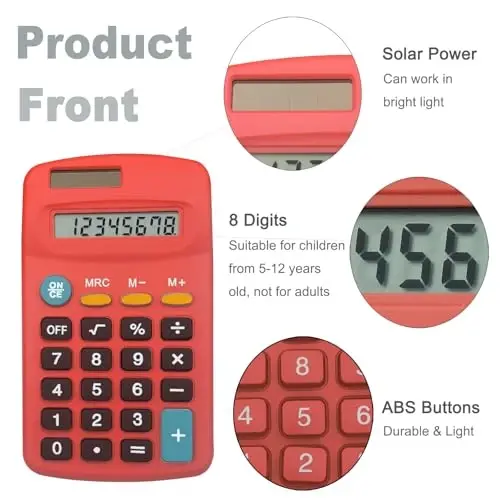 Basic Calculator Dual Power 8 Digit Desktop Calculator (C, Set of 30) - BESTWYA (1)