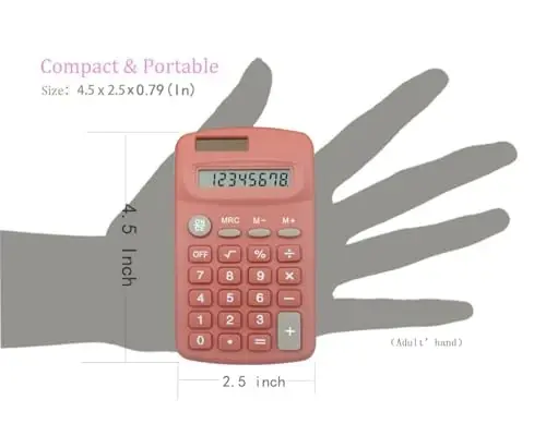 Basic Calculator Dual Power 8 Digit Desktop Calculator (D, Set of 20) - 4