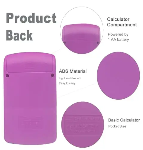 Basic Calculator Dual Power 8 Digit Desktop Calculator (E, Set of 20) - 3