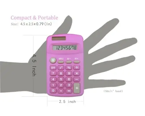 Basic Calculator Dual Power 8 Digit Desktop Calculator (E, Set of 20) - 4