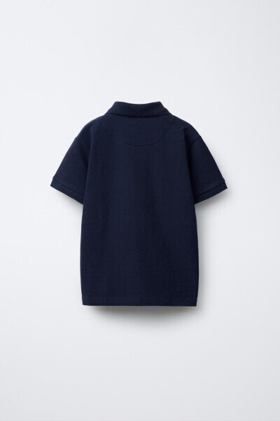 DÜZ BASIC POLO YAKA T-SHIRT-LACİVERT - MODAZONE (1)