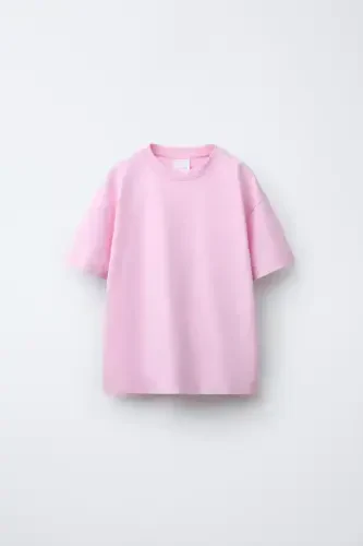 BASIC DÜZ RENK T-SHIRT-Pembe - 1