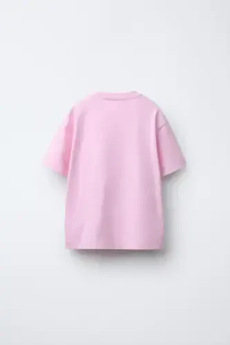 BASIC DÜZ RENK T-SHIRT-Pembe - ZARA (1)
