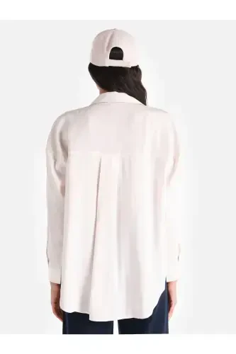 Basic ecru long sleeve shirt for women - COLIN’S (1)