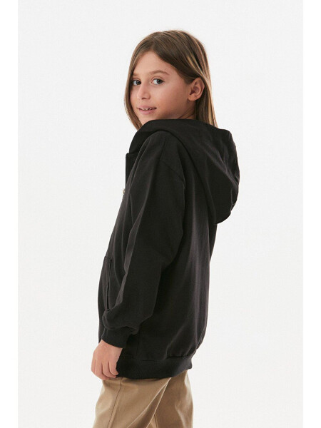 Basic Fermuarlı Unisex Çocuk Sweatshirt - 8