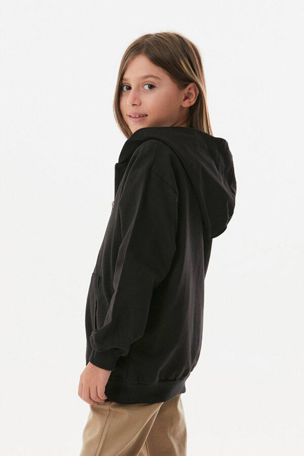 Basic Fermuarlı Unisex Çocuk Sweatshirt - 13