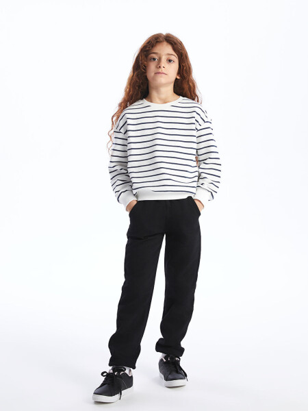 Basic Girls' Jogger Sweatpants with Elastic Waistband - 11