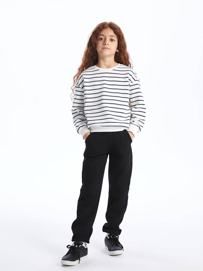 Basic Girls' Jogger Sweatpants with Elastic Waistband - 6