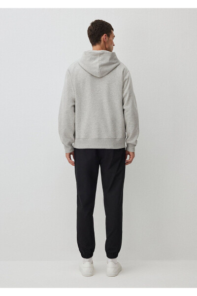 Basic Grey Hooded Sweatshirt (0S10190-80196) - 4