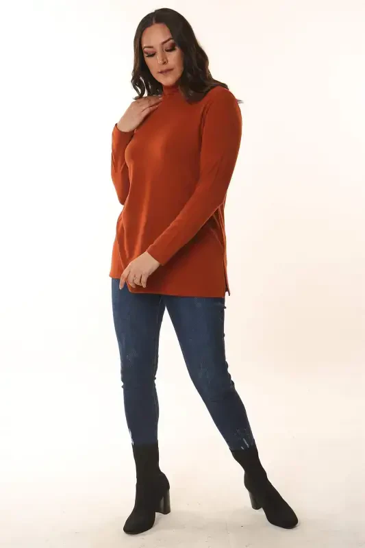 Basic Half Fisherman Tile Blouse - BÜYÜKBEDENIZ